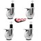 Service Caster 5'' Nylon Swivel 1-3/4'' Expanding Stem Caster Set Total Lock Brake, 4PK SCC-EXTTL20S514-NYS-134-4 - alternate 2